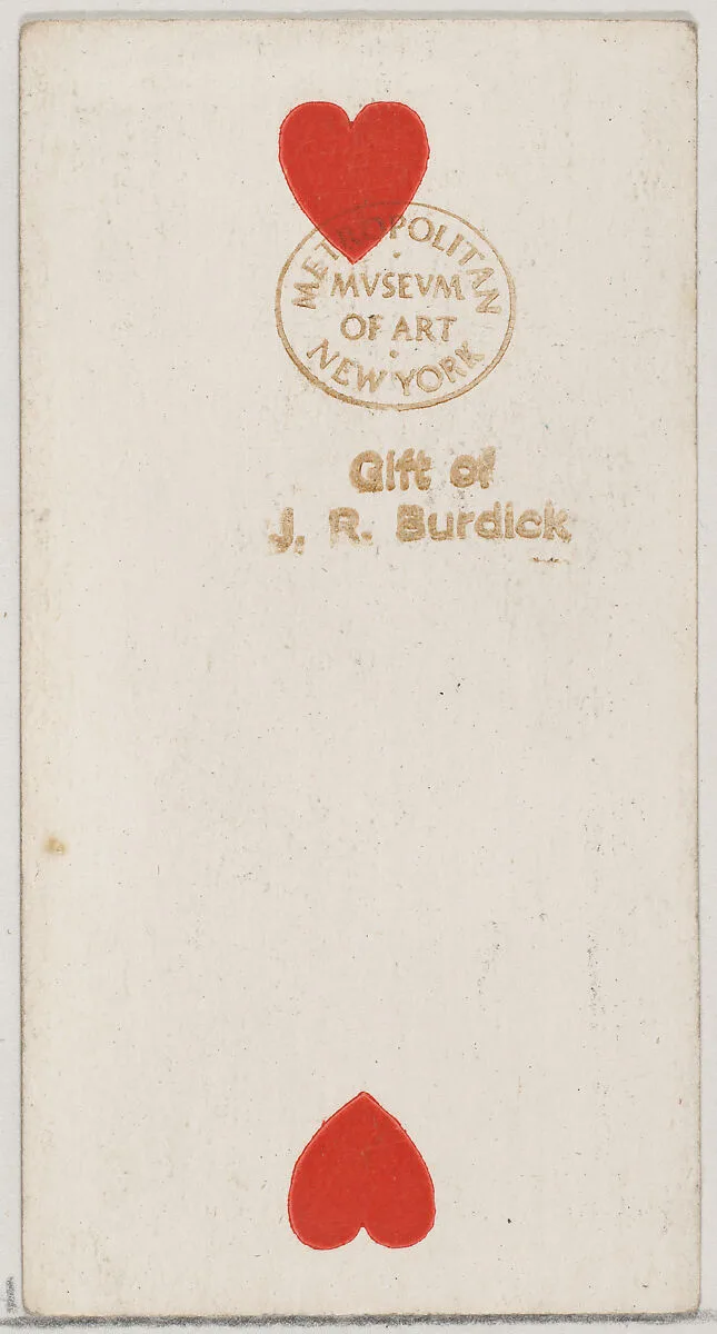 Two Hearts, from the Playing Cards series (N84) to promote Turkish Cross-Cut Cigarettes for W. Duke, Sons and Co. — W. Duke, Sons & Co.