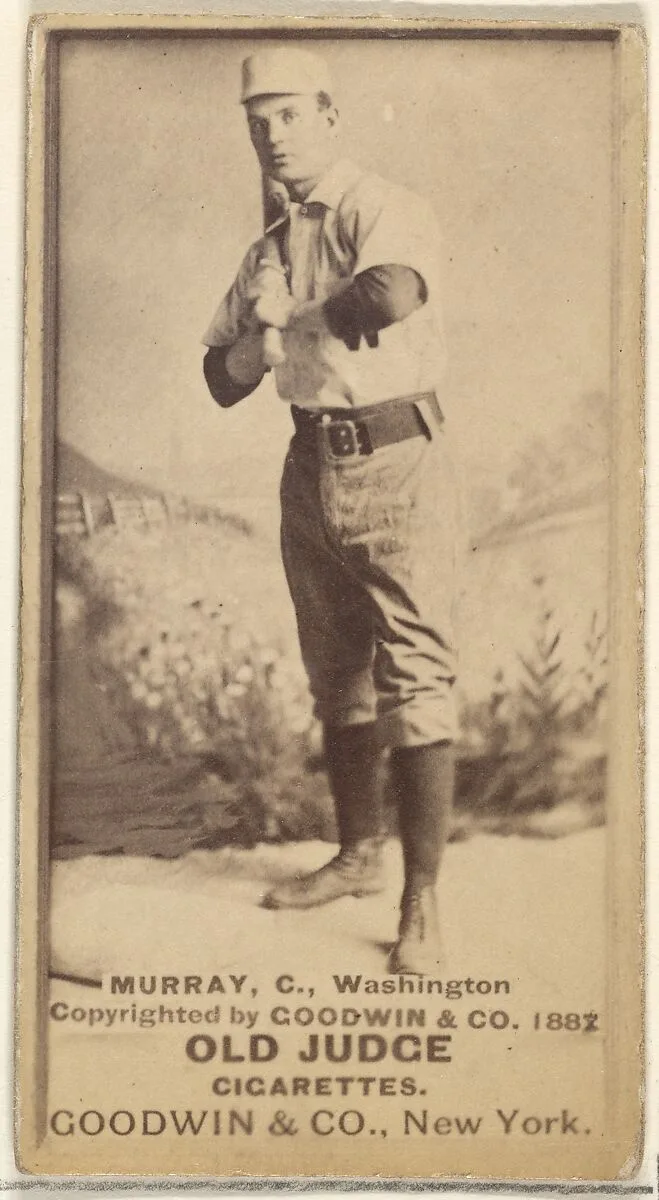 Jeremiah J. "Miah" Murray, Catcher, Washington Nationals, from the Old Judge series (N172) for Old Judge Cigarettes — Goodwin & Company