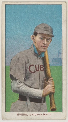 Evers, Chicago, National League, from the White Border series (T206) for the American Tobacco Company