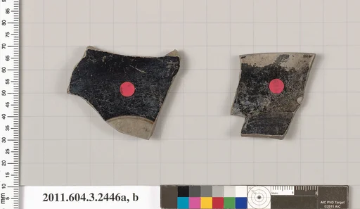 Terracotta fragments of a kylix (drinking cup)