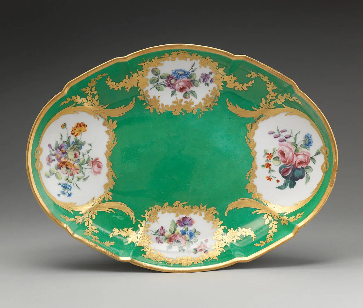 Fruit dish (compotier ovale) (one of two) (part of a service) — Sèvres Manufactory|Jean-Jacques Pierre the Younger|Michel-Barnabé Chauvaux