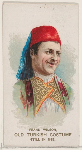 Frank Wilson in Old Turkish Costume, from the set Actors and Actresses, First Series (N70) for Duke brand cigarettes