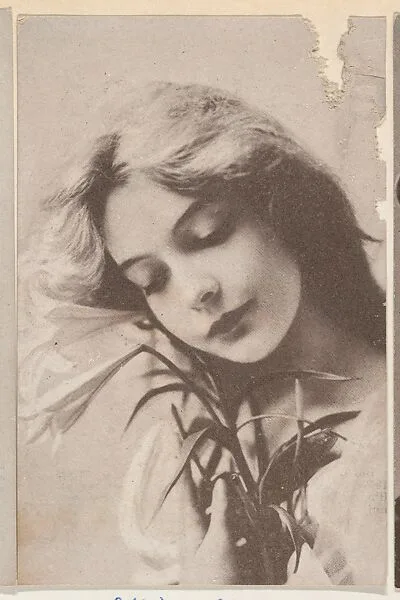 Lillian Gish, bakery card from the Movie Stars series (D56), issued by the Ivan B. Nordhem Company and Simmen's Model Bakery — Simmen's Model Bakery|Ivan B. Nordhem Company
