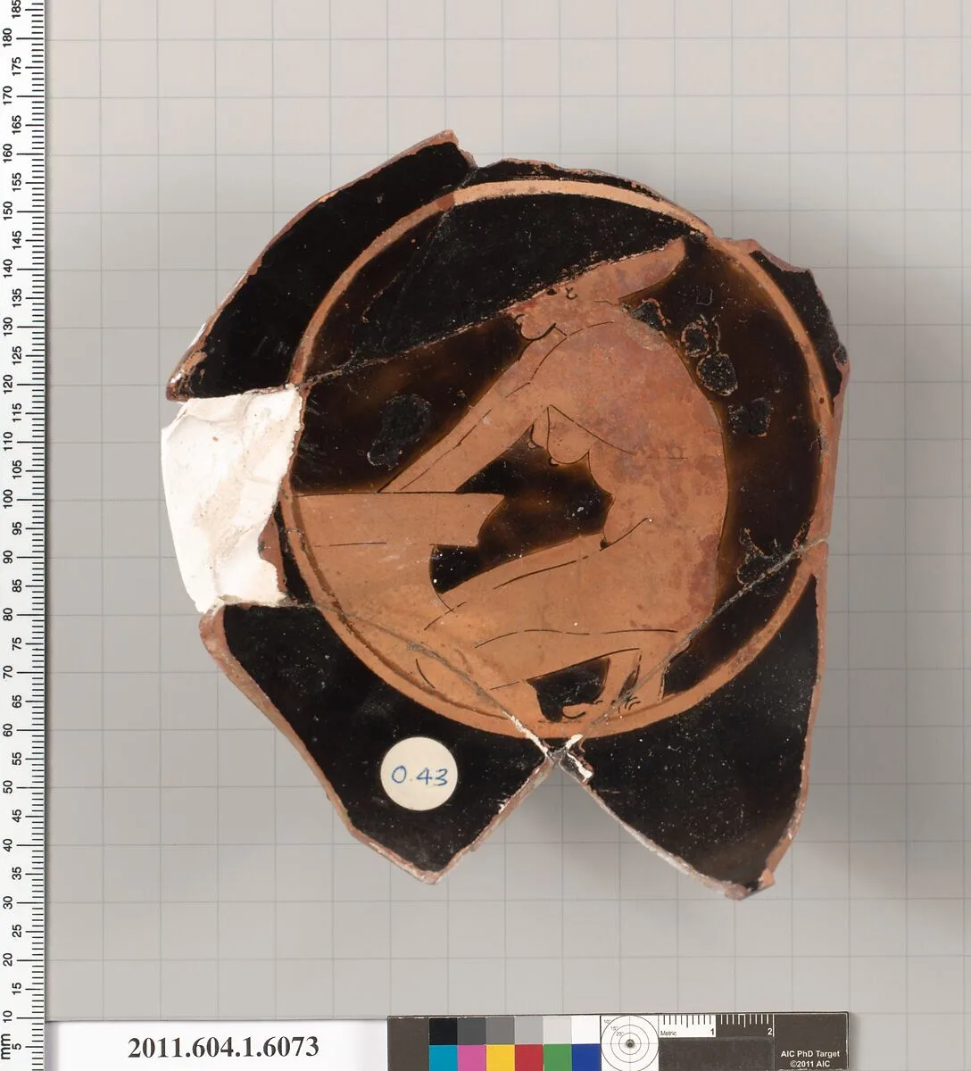 Terracotta fragment of a kylix (drinking cup) — Unknown