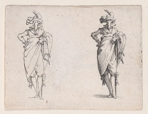 Le Gentilhomme de Face, La Main Droite Sur la Hanche (Gentleman Facing Foward, his Right Hand on his Hip), from Les Caprices Series A, The Florence Set