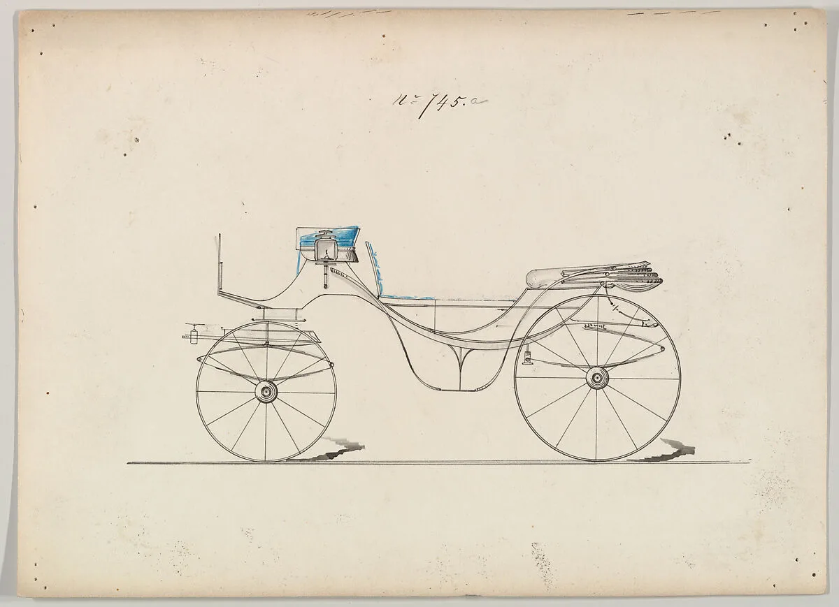 Design for Vis-à-vis/ Barouche, no. 745a — Brewster & Co.