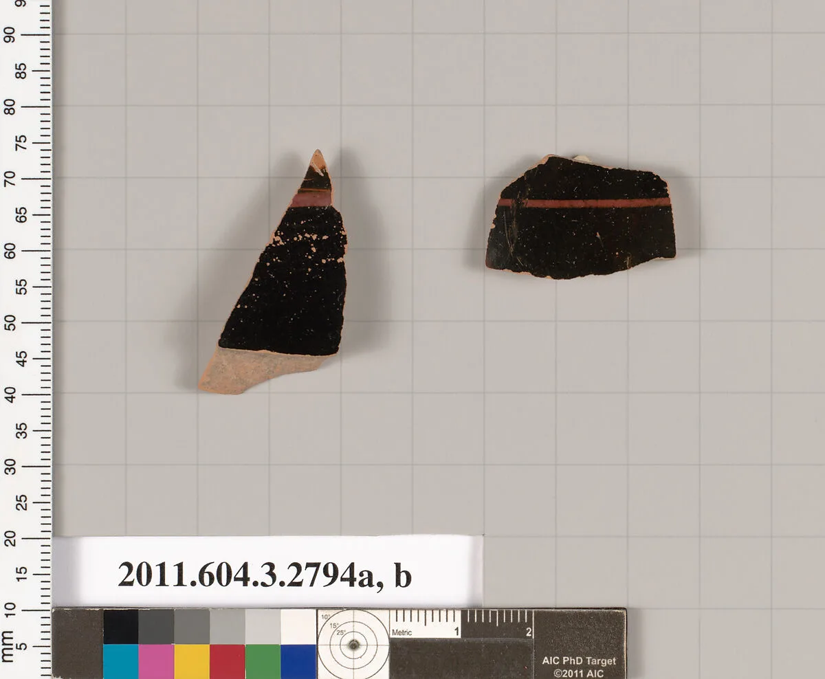Terracotta fragments of oinochoai (jugs) or olpai (jugs) — Unknown