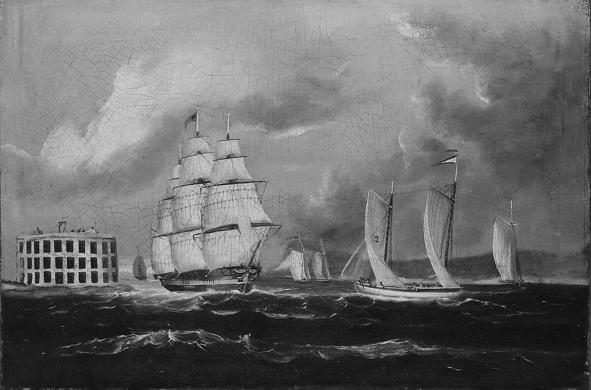 Bay and Harbor from near Fort Castle William — Unknown