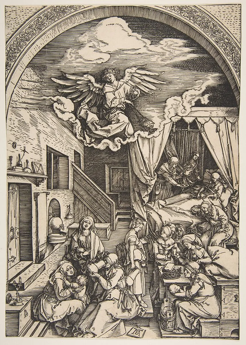 The Birth of the Virgin, from "The Life of the Virgin" — Albrecht Dürer