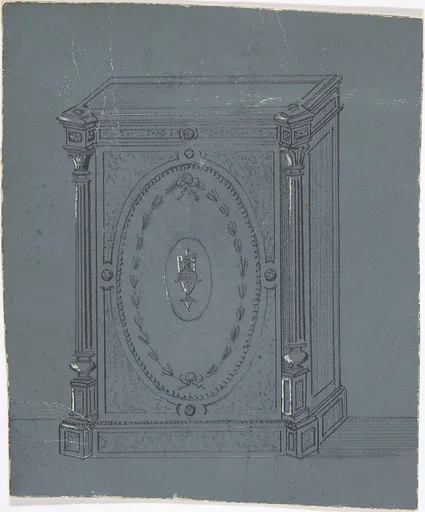 Cabinet Design with a Central Urn Ornament