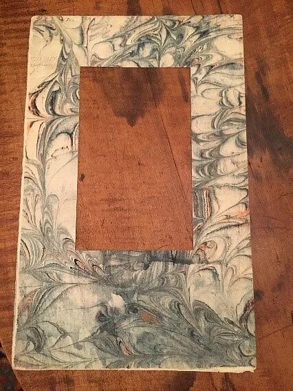 Folio Decorated with Marbling — Unknown
