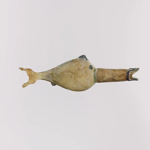 Glass sprinkler bottle in the shape of a fish