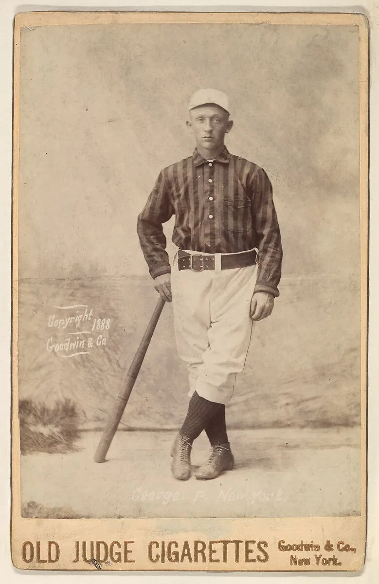 George, Pitcher, New York, from the series Old Judge Cigarettes — Goodwin & Company