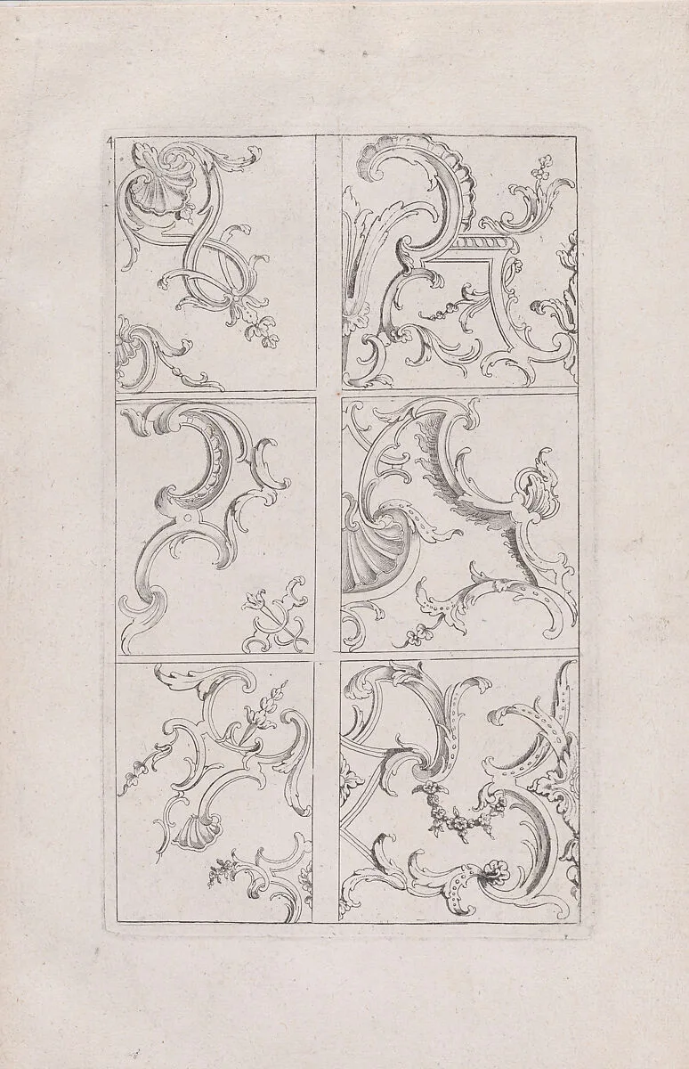 Livre Nouveau de Prinsipes D'Ornemens..., Plate 4 — Nicolas Guérard