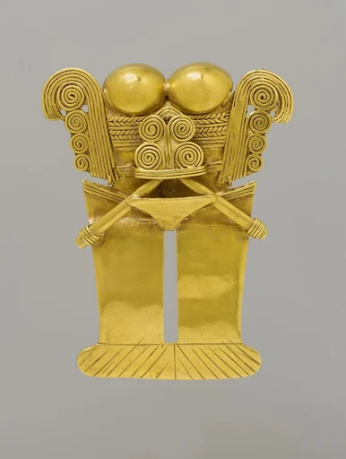 Two Stylized Figure Pendants