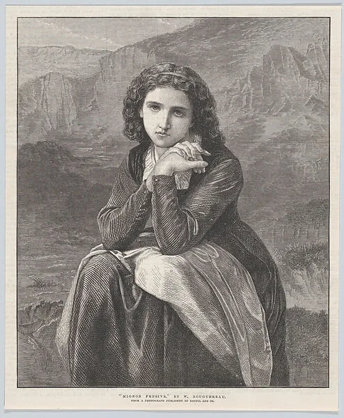 Mignon Pensive, from "Illustrated London News" — Goupil & Co.|William Bouguereau