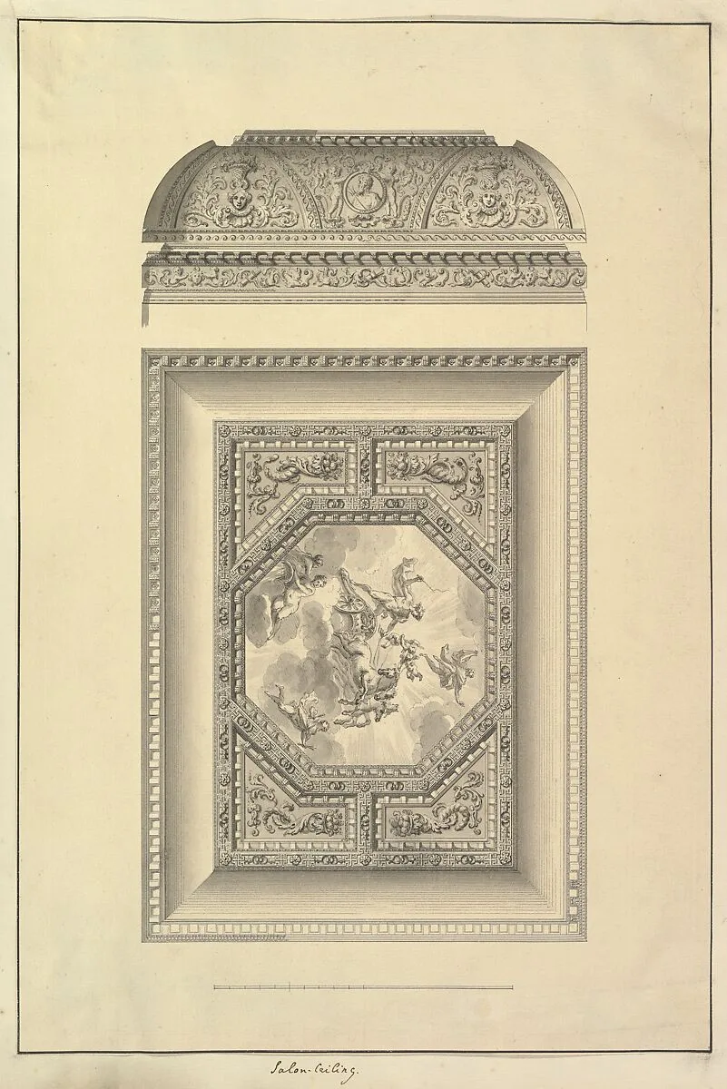 Salon Ceiling, Houghton Hall, Norfolk — Isaac Ware