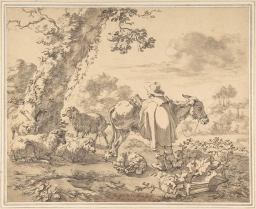 A Herdsman with a Donkey