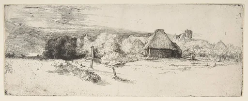 Landscape with Trees, Farm Buildings, and a Tower