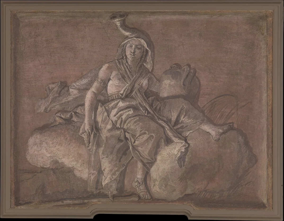 Allegorical Figure Representing Africa — Giovanni Domenico Tiepolo