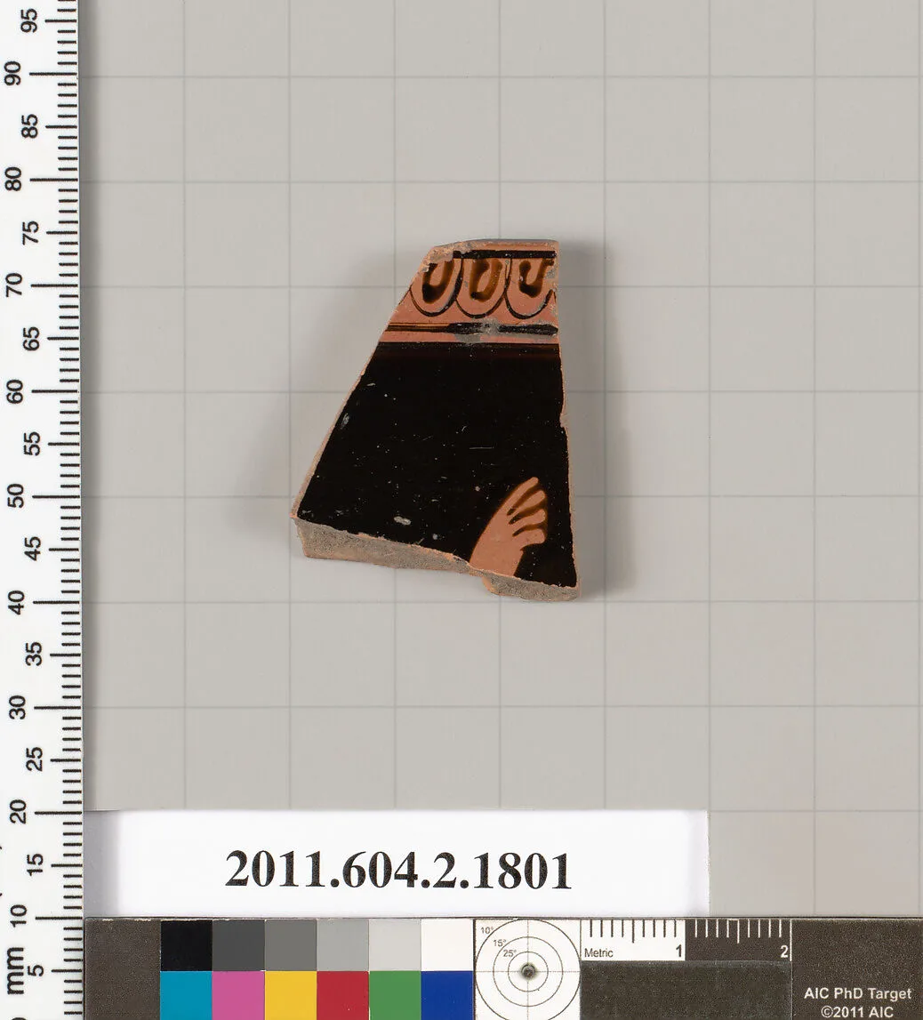 Terracotta rim fragment of a skyphos (deep drinking cup) — Unknown