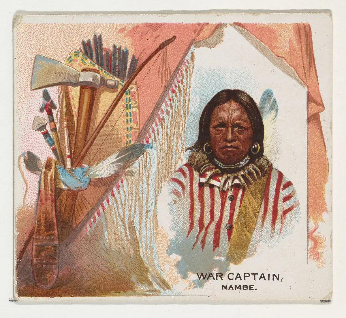 War Captain, Nambe, from the American Indian Chiefs series (N36) for Allen & Ginter Cigarettes — Allen & Ginter