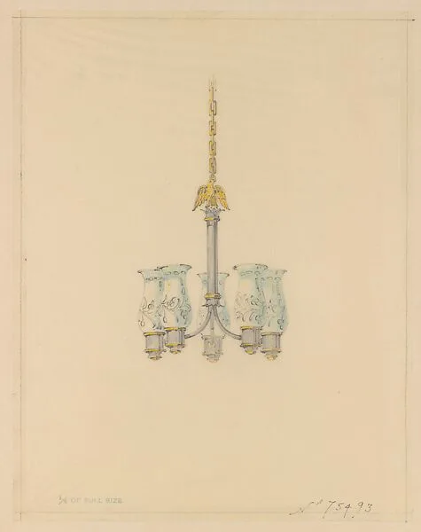 Design for hanging fixture — Louis C. Tiffany|Tiffany Studios|Tiffany Glass Company|Tiffany Glass and Decorating Company