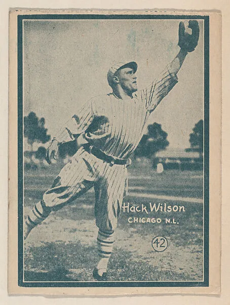 Hack Wilson, Chicago N.L. from the Baseball trade card series (W517) — Unknown