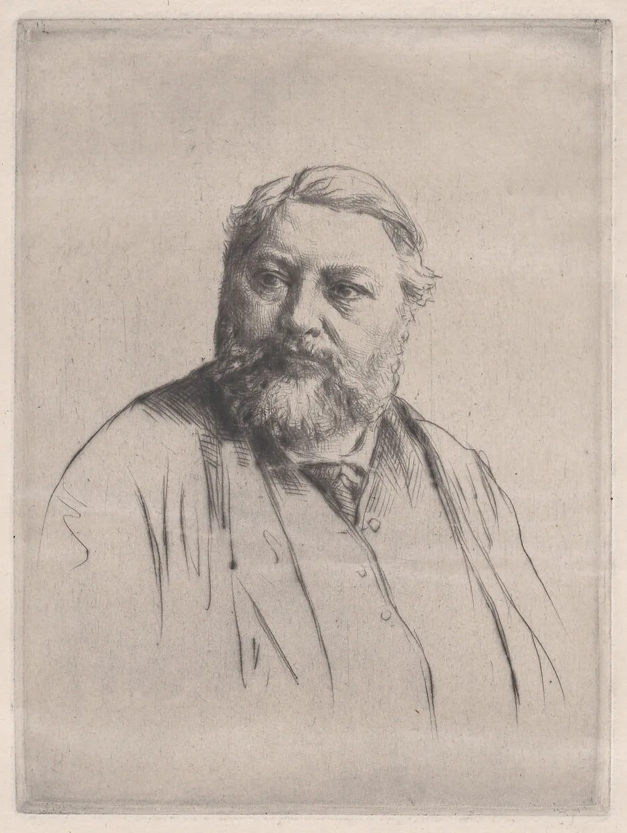 Portrait of Gustave Courbet — Gustave Courbet|Marcellin Desboutin