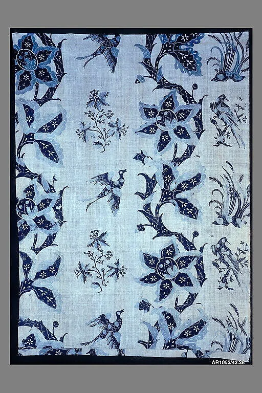 Panel, blue-resist textile — Unknown