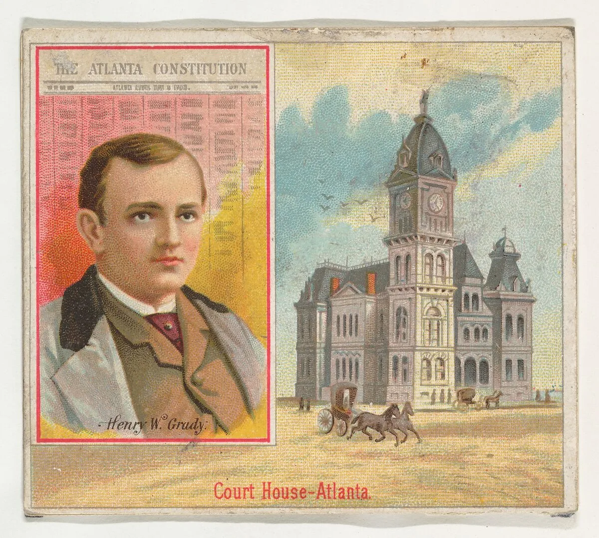 Henry W. Grady, The Atlanta Constitution, from the American Editors series (N35) for Allen & Ginter Cigarettes — Allen & Ginter