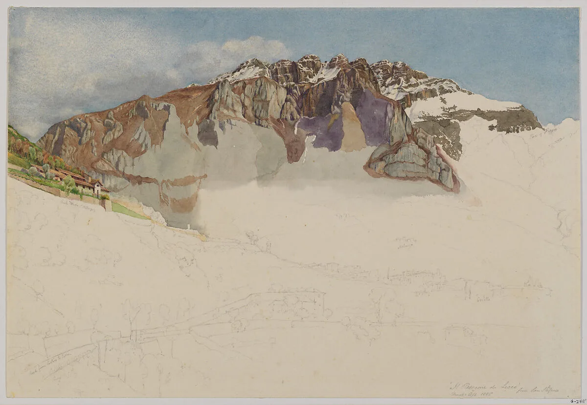 Mountainous Landscape in Italy : "Il Resegone" — Frank Randal|John Ruskin