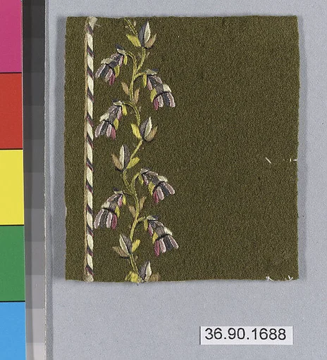 Embroidery sample for a man’s suit