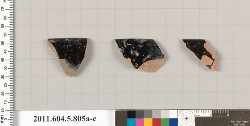 Terracotta rim fragments of kylikes (drinking cups)
