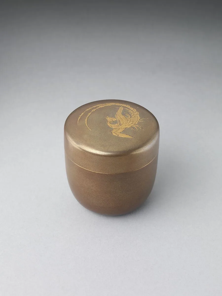 鳳凰蒔絵棗|Tea Container (Natsume) with Phoenix — Unknown