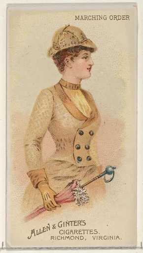 Marching Order, from the Parasol Drills series (N18) for Allen & Ginter Cigarettes Brands