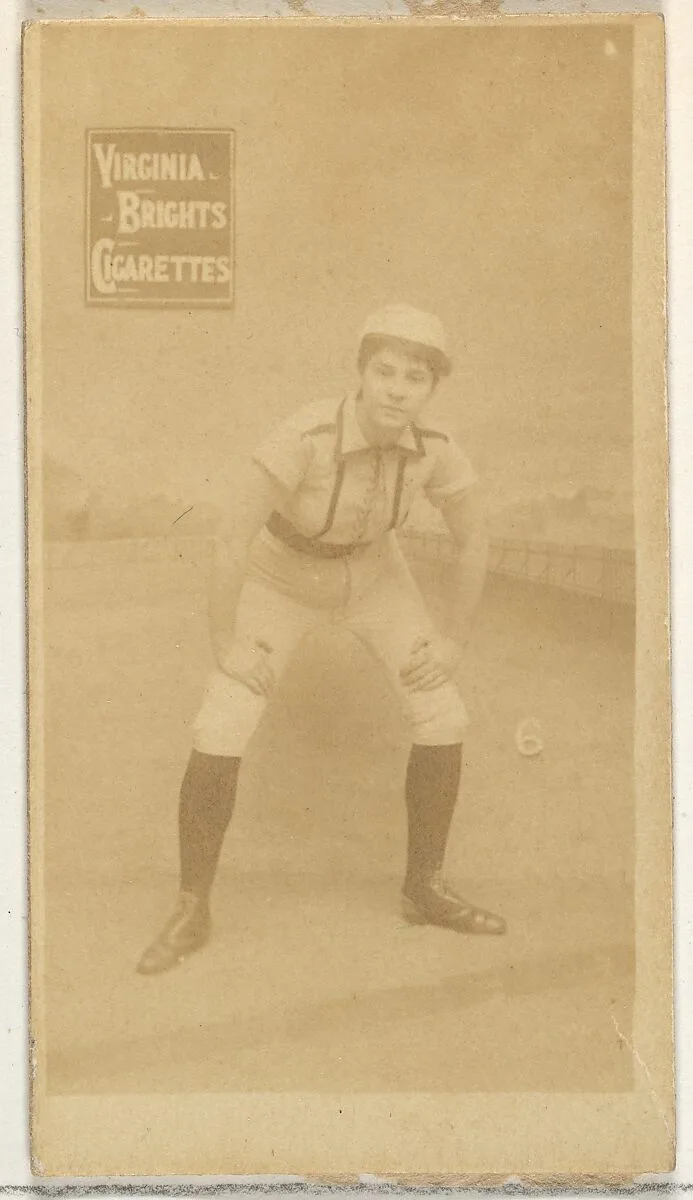 Card 6, from the Girl Baseball Players series (N48, Type 2) for Virginia Brights Cigarettes — Allen & Ginter
