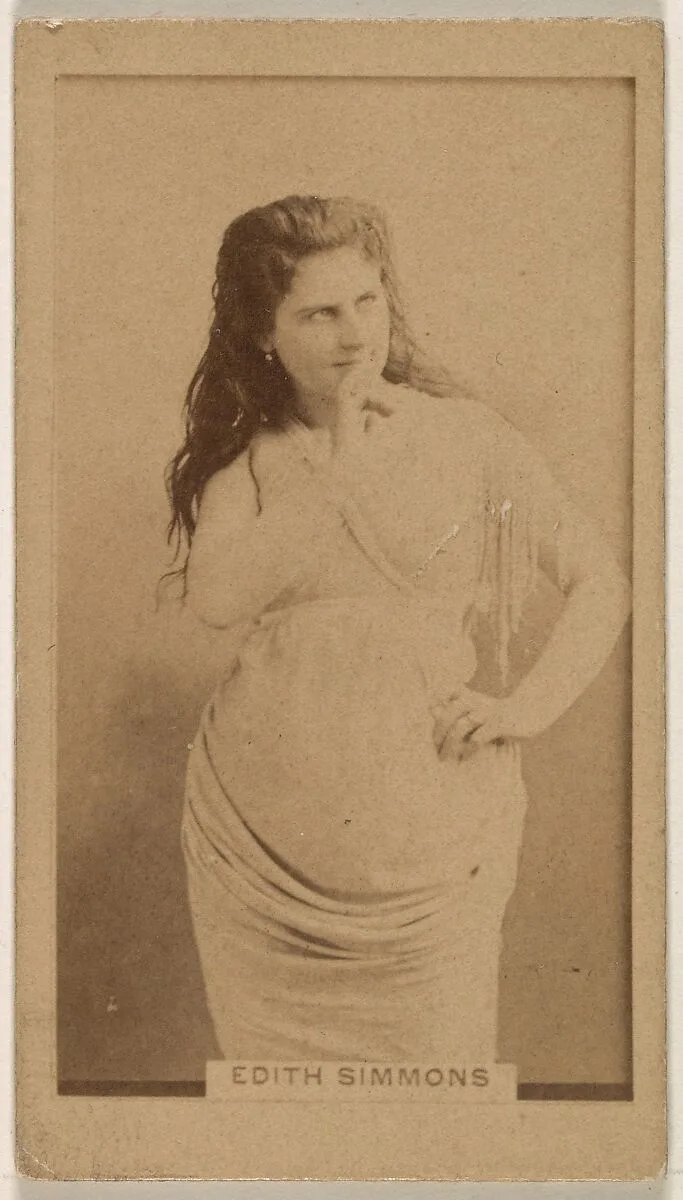 Edith Simmons, from the Actresses series (N245) issued by Kinney Brothers to promote Sweet Caporal Cigarettes — Kinney Brothers Tobacco Company