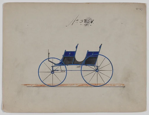 Design for 4 seat Phaeton, no top, no. 3858