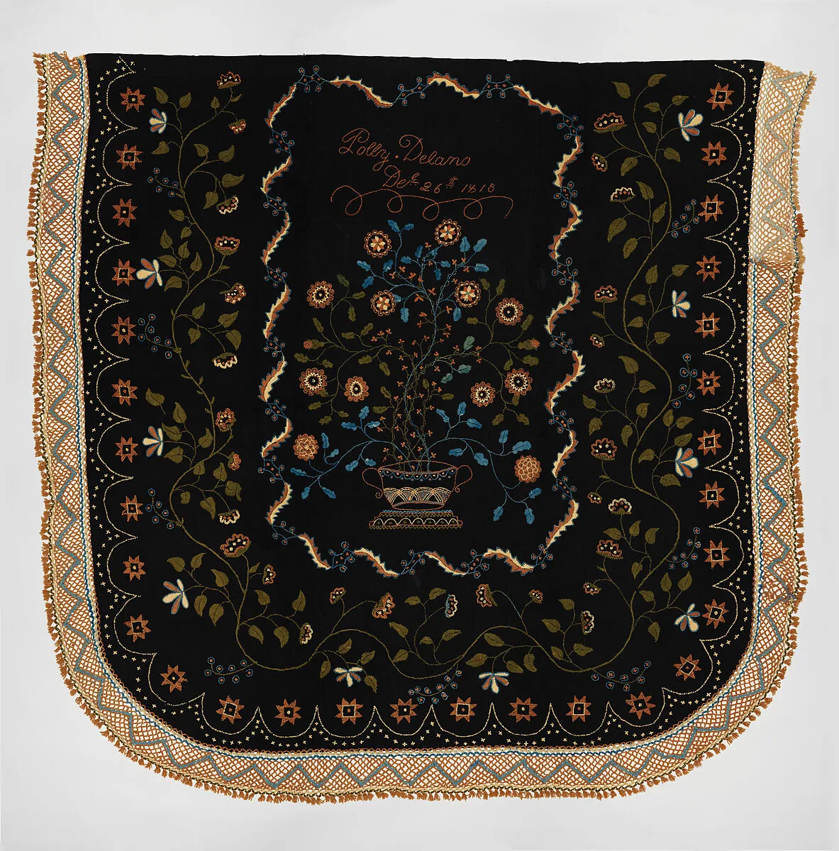 Embroidered blanket — Polly Delano
