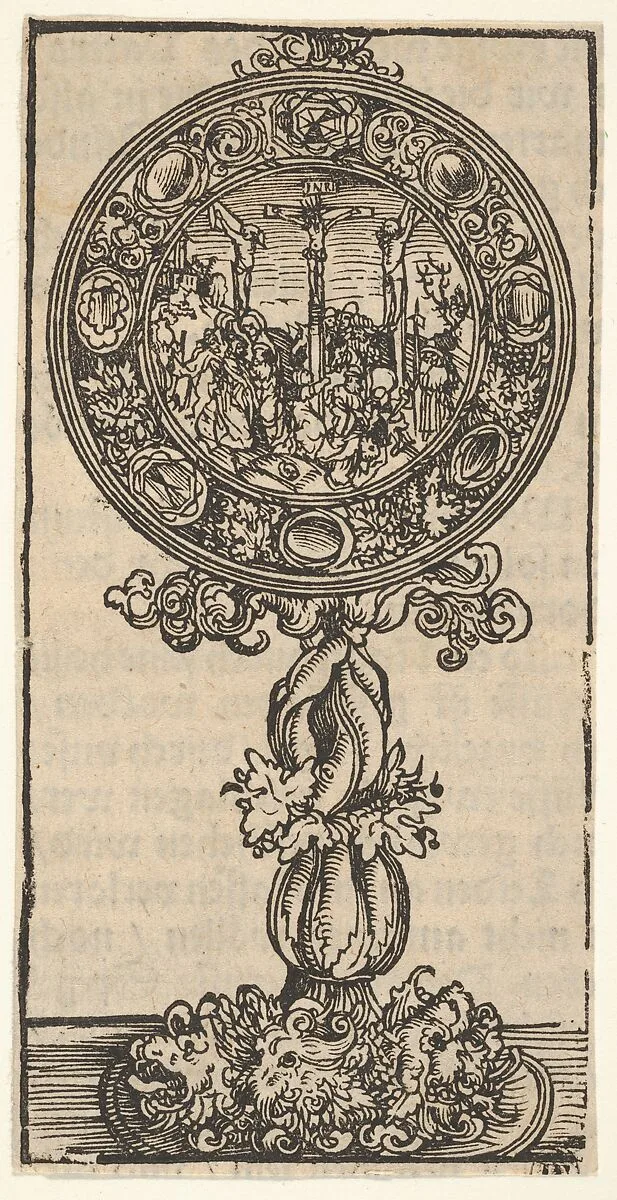 A Silver-Gilt Pacifical with a Crucifixion, from the Large Series of Wittenberg Reliquaries — Lucas Cranach the Elder