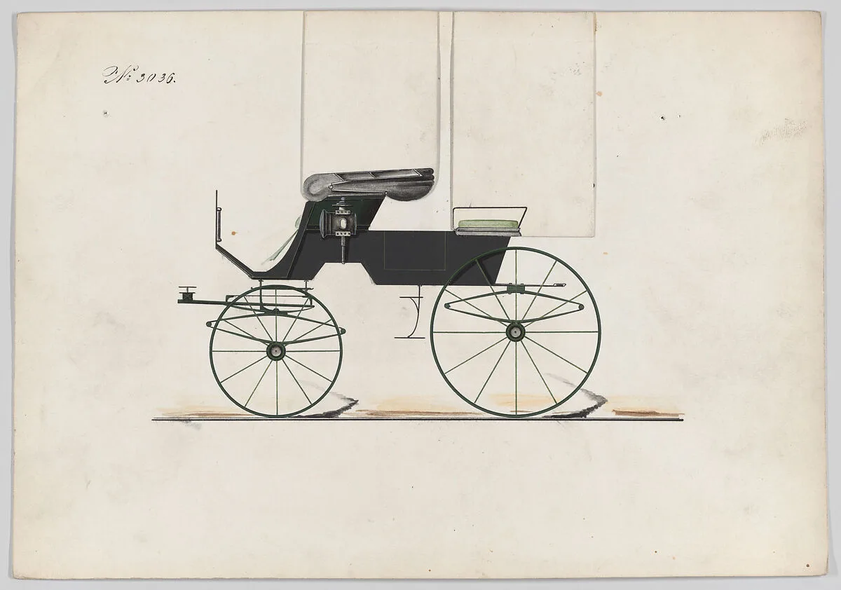 Design for 2 seat Phaeton, no. 3036 — Brewster & Co.