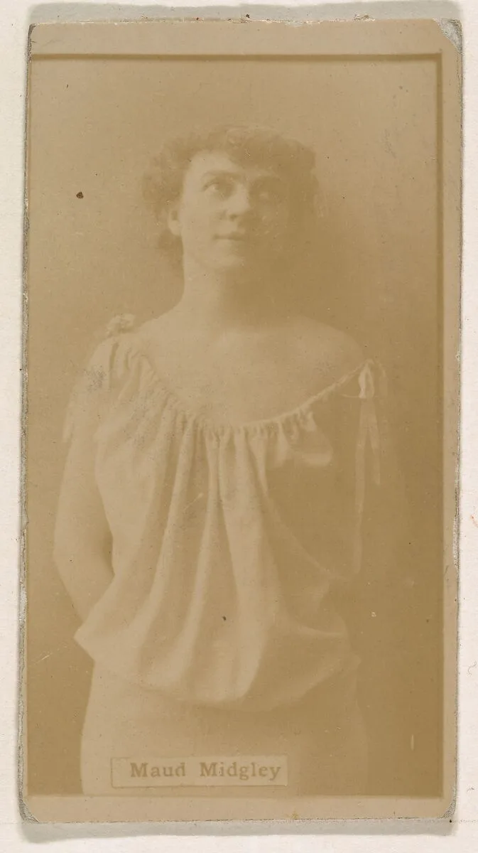 Maud Midgley, from the Actresses series (N245) issued by Kinney Brothers to promote Sweet Caporal Cigarettes — Kinney Brothers Tobacco Company