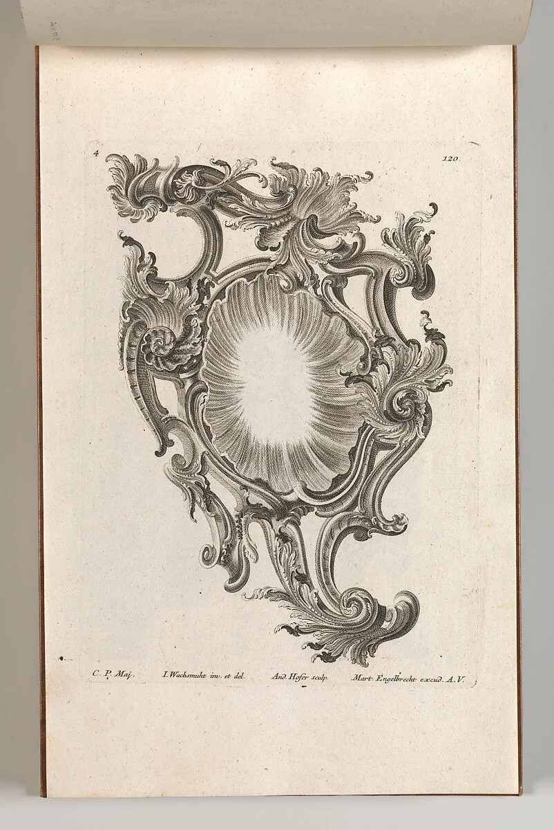 Design for a Cartouche, Plate 4 from 'Allerneueste Façon einiger Schild oder Cartouches' — Jeremias Wachsmuth|Martin Engelbrecht|Andreas Hofer