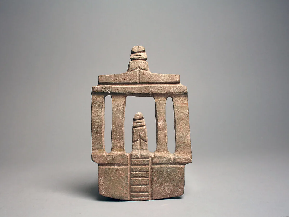 Architectural Model with Figures — Unknown