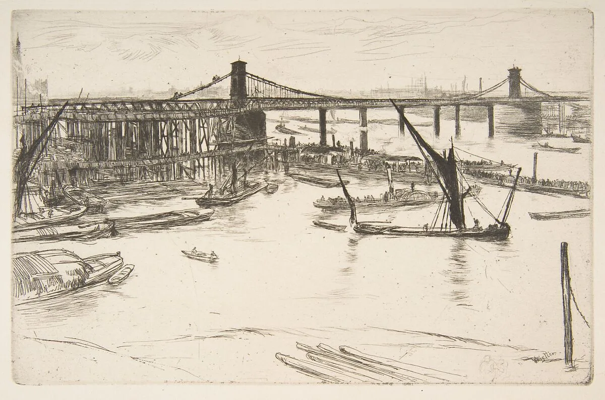 Old Hungerford Bridge — James McNeill Whistler