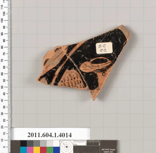 Terracotta fragment of a kylix (drinking cup)