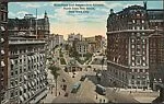 Broadway and Amsterdam Avenue.  North from 70th Street, New York City.
