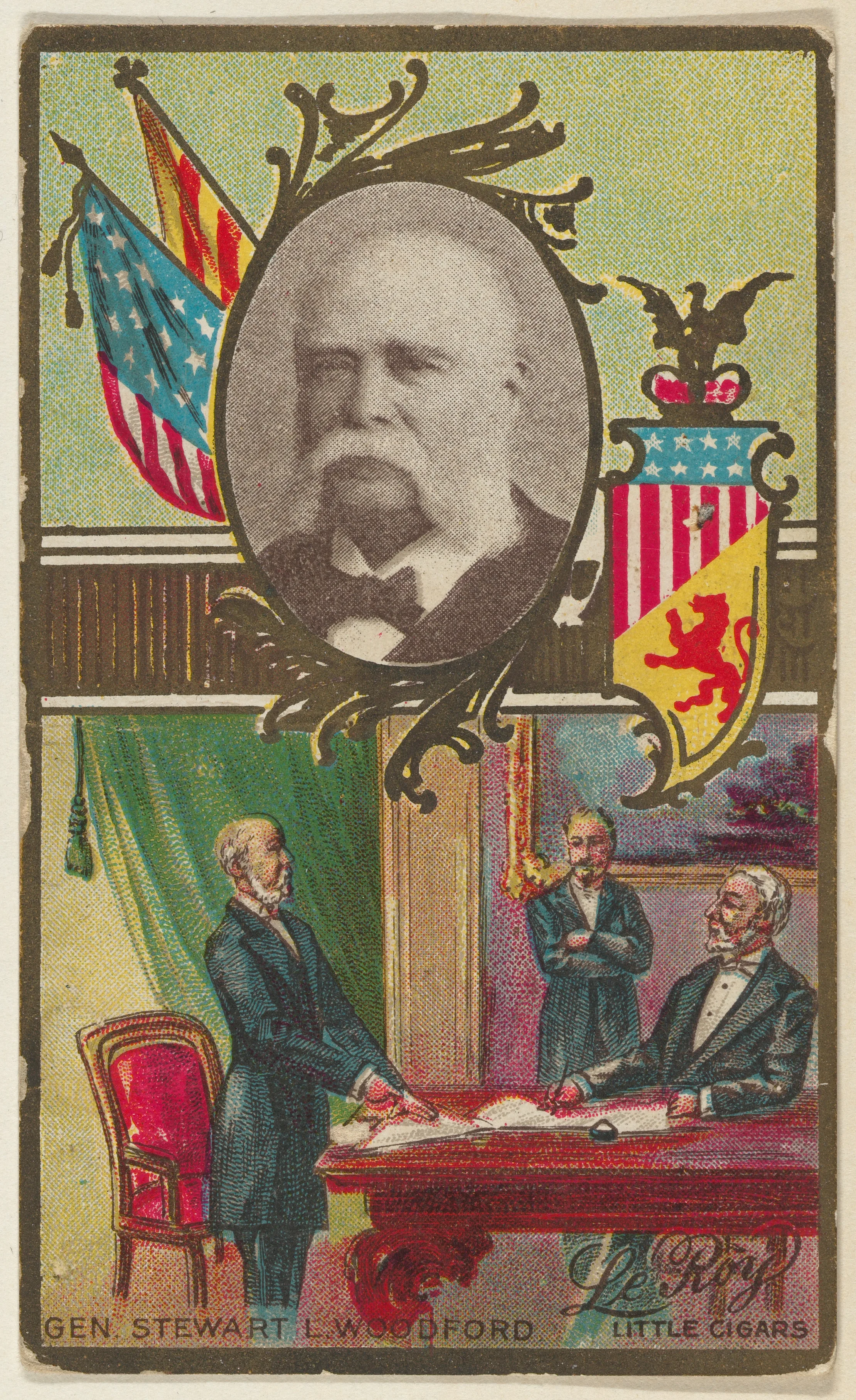 General Stewart L. Woodford, from the "Generals" series (T63), issued by LeRoy Little Cigars — LeRoy Little Cigars