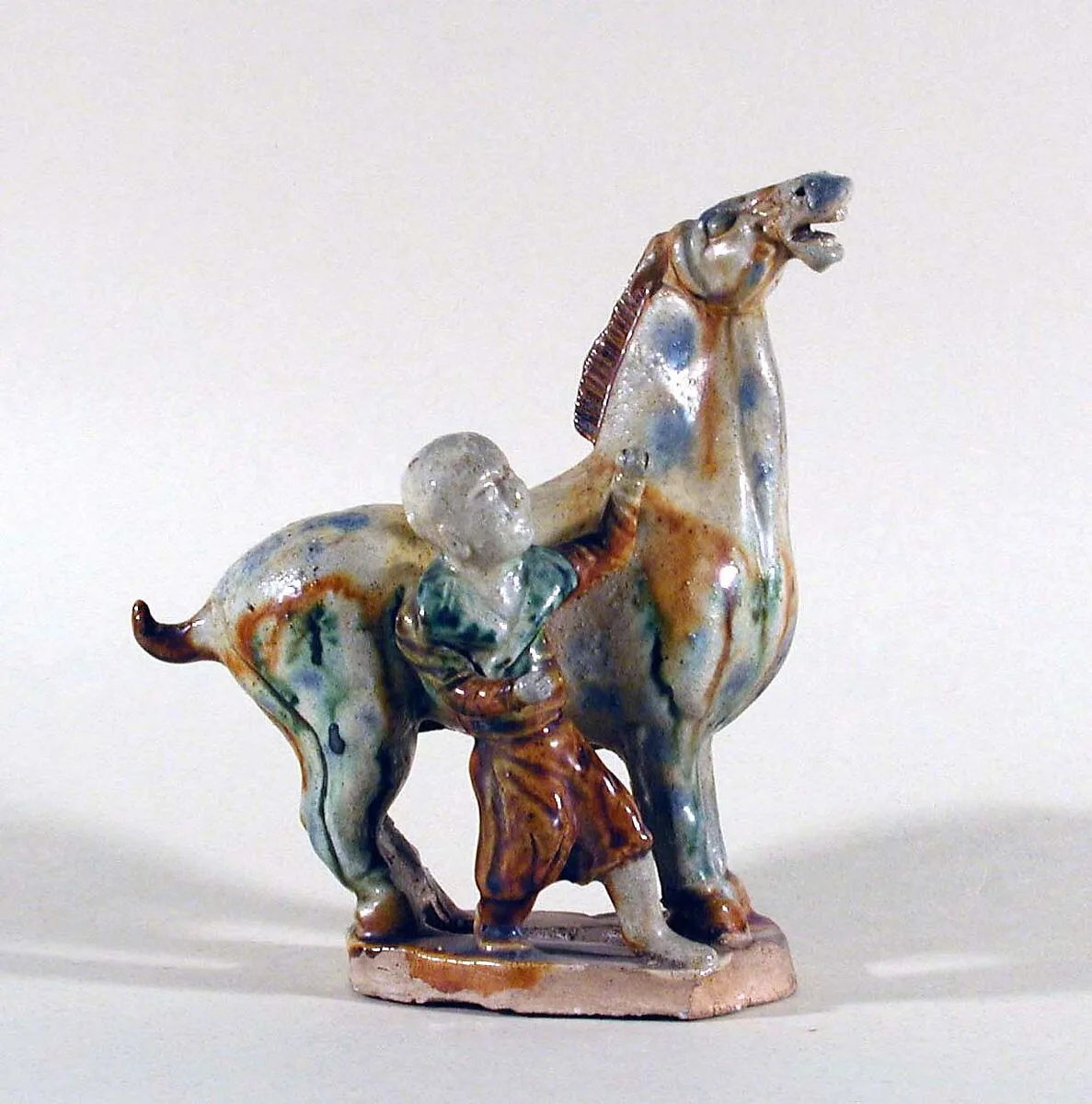 唐 三彩陶牵馬小童|Horse and boy — Unknown